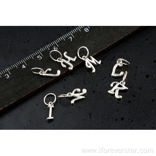 Silver 925 Gold Plated Alphabet Pendants